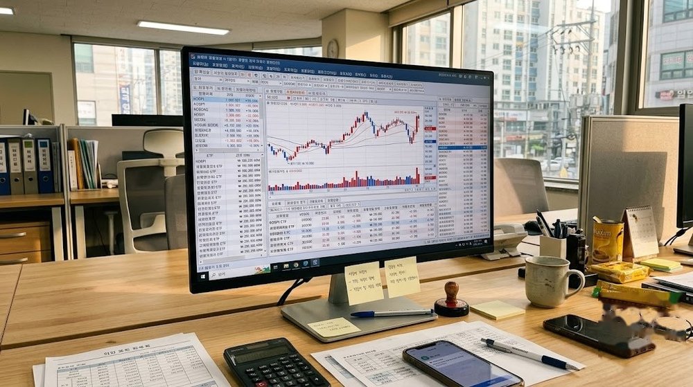 한국거래소 ETF 정보 검색 모니터 화면