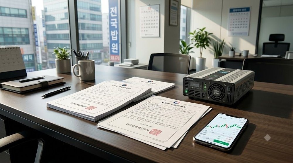 FCC 규제 관련 서류와 로봇 관련주 차트