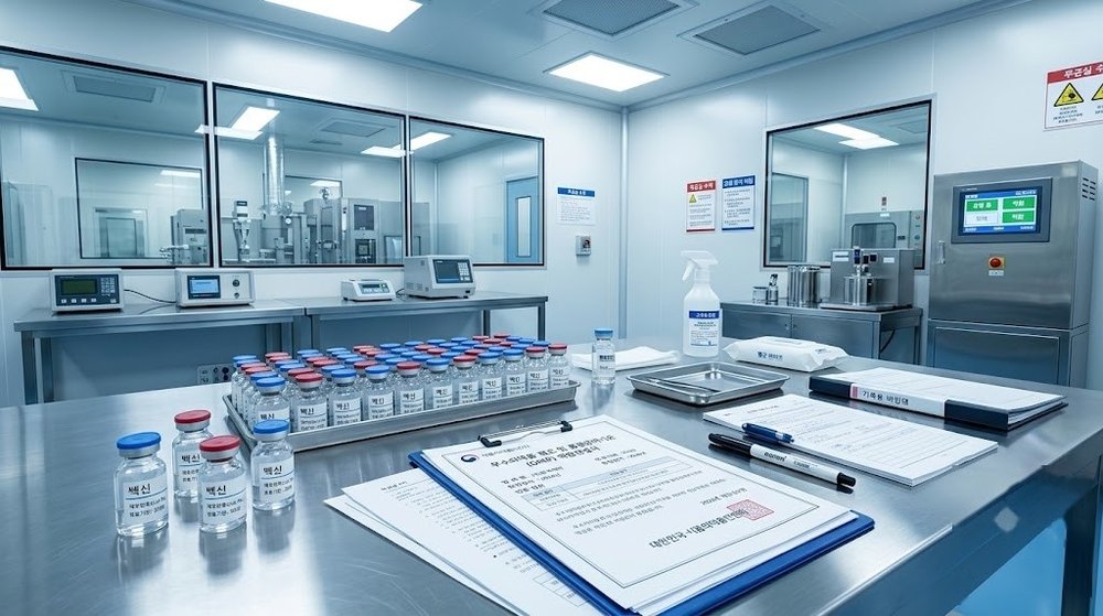 큐라티스 오송바이오플랜트 cGMP 인증 관련 제약 생산시설 이미지