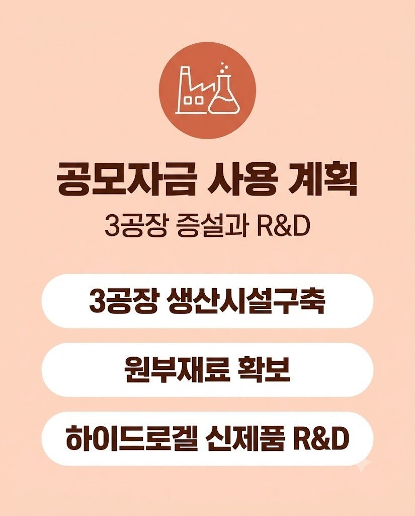 진코스텍 공모자금 3공장 증설 사용 계획 인포그래픽